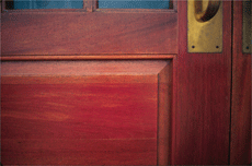 Part of a mahogany door.