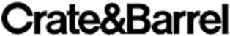 Crate and Barrel logo consisting of the words "Crate & Barrel" in black in a san-serif font.