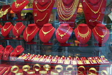 Gold for sale in window