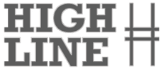 The words �High Line� in grey, seraphed text, all-caps, with an �H� to the right